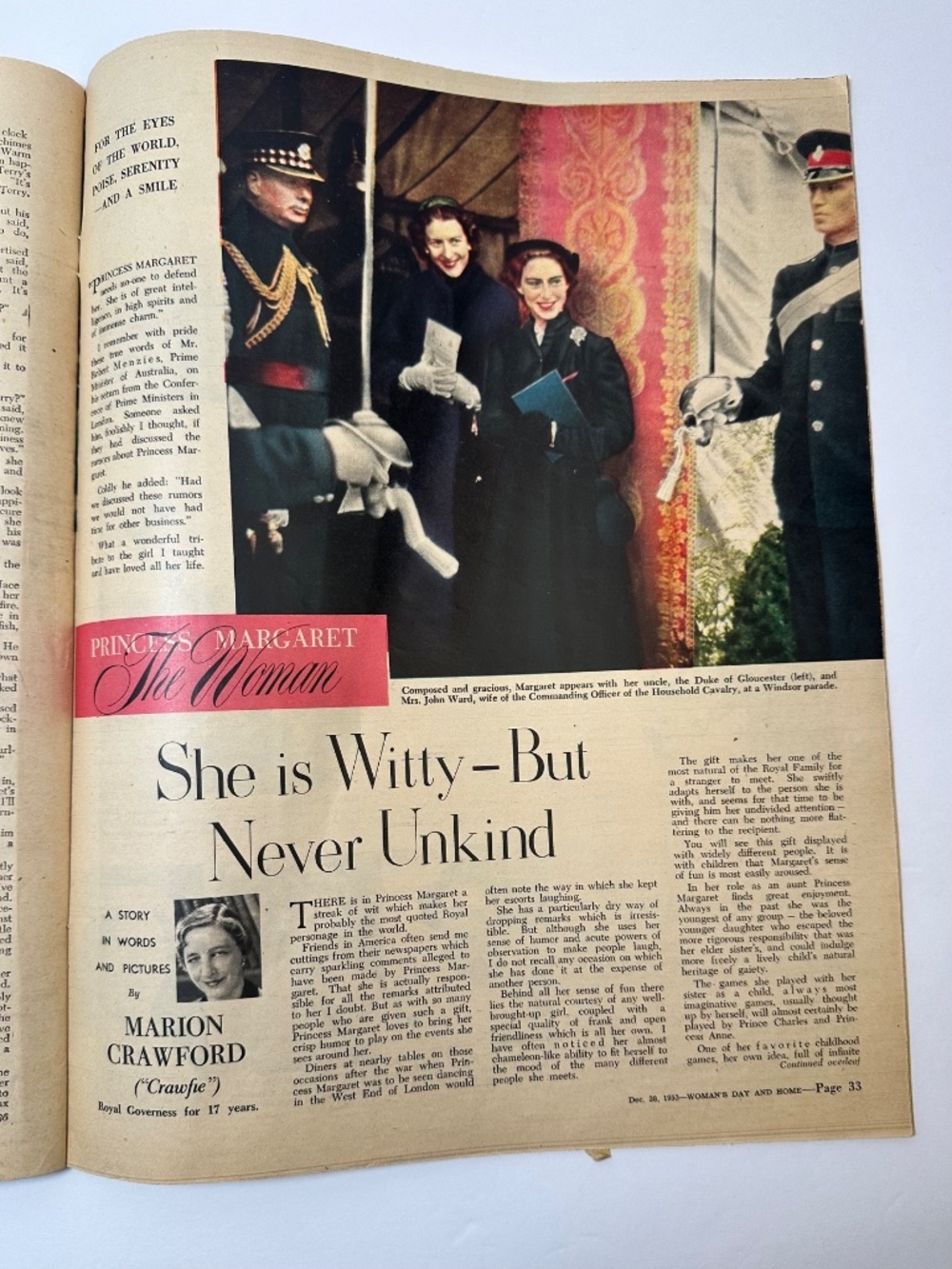 Vintage Woman’s Day Dec 28 1953 Prince Charles Royal Family Princess Margaret